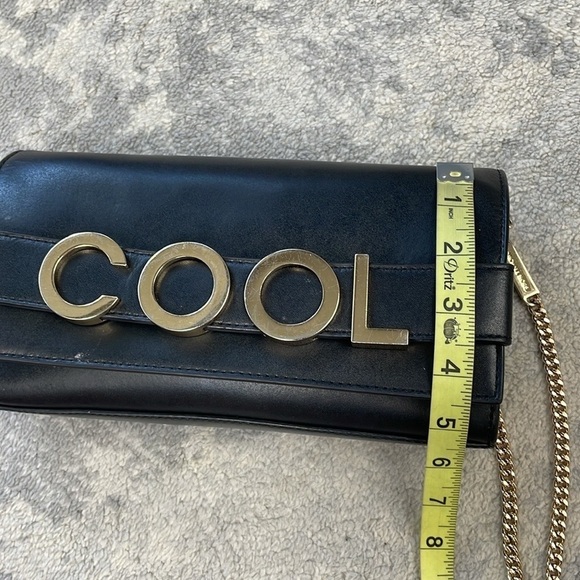 Michael Kors Bellamie Black Leather Cool Embellished Leather Bag Chain Crossbody - Picture 13 of 17